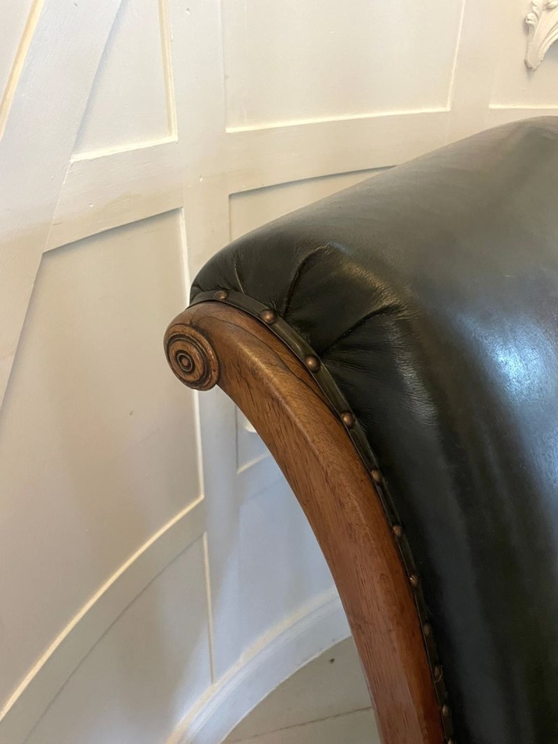 Outstanding Quality Antique Regency Quality Rosewood Reclining Armchair - Image 9